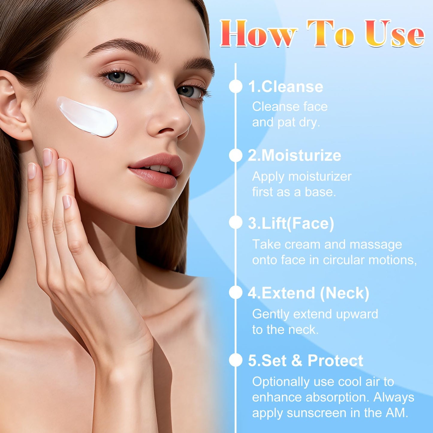 zardlect 2PCS Skin Dual Action Lifting Cream-Instant Firming with Peptides & Hyaluronic Acid, Hydrating Moisturizer, All Skin Types, 1.05oz