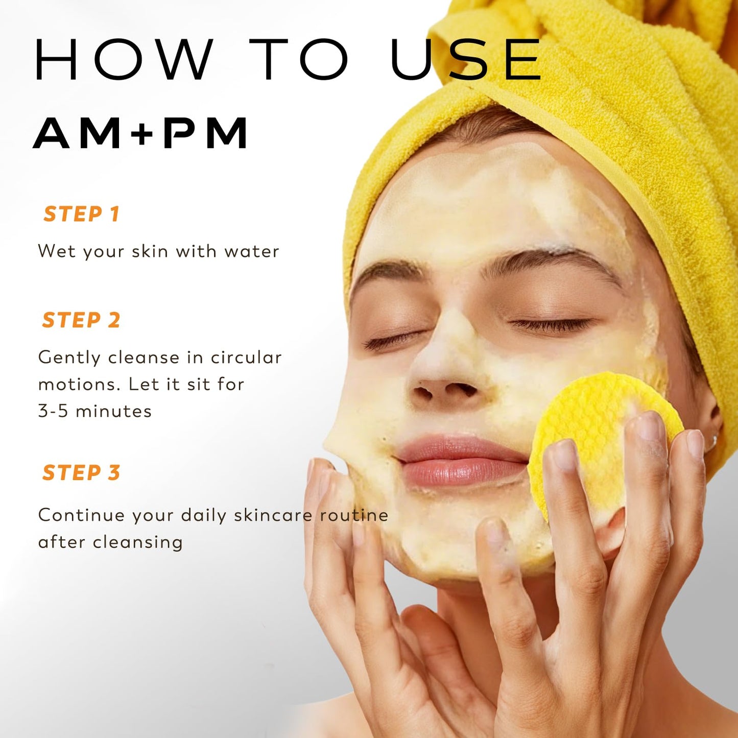 Turmeric Kojic Acid Cleansing Pads, 40 PCS Turmeric Pads for Face Dark Spots Cleansing & Exfoliation