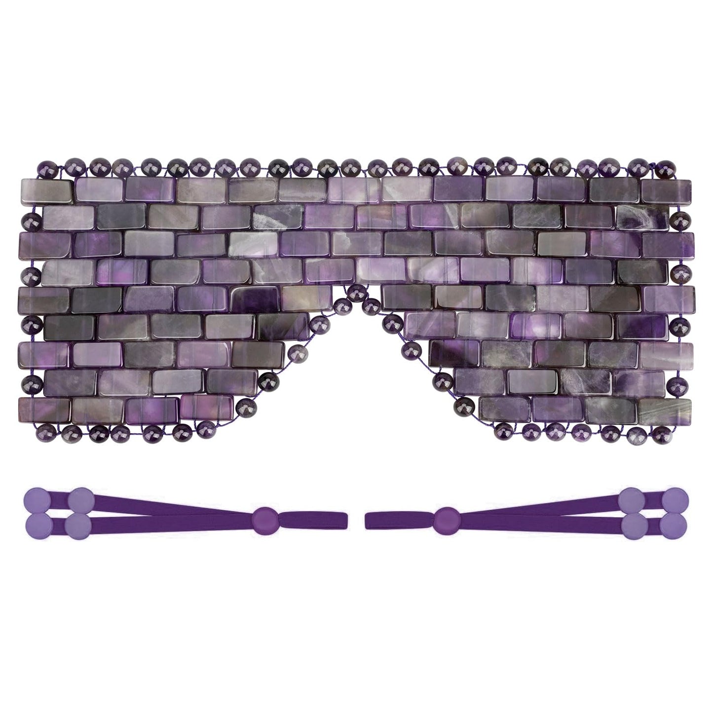 ideayard Jade Eye Mask, Natural Jade Stone Beaded Eye Cover with Adjustable Strap for Hot & Cold Therapy, Soothing Eye Care for Puffiness, Dark Circles & Relaxation