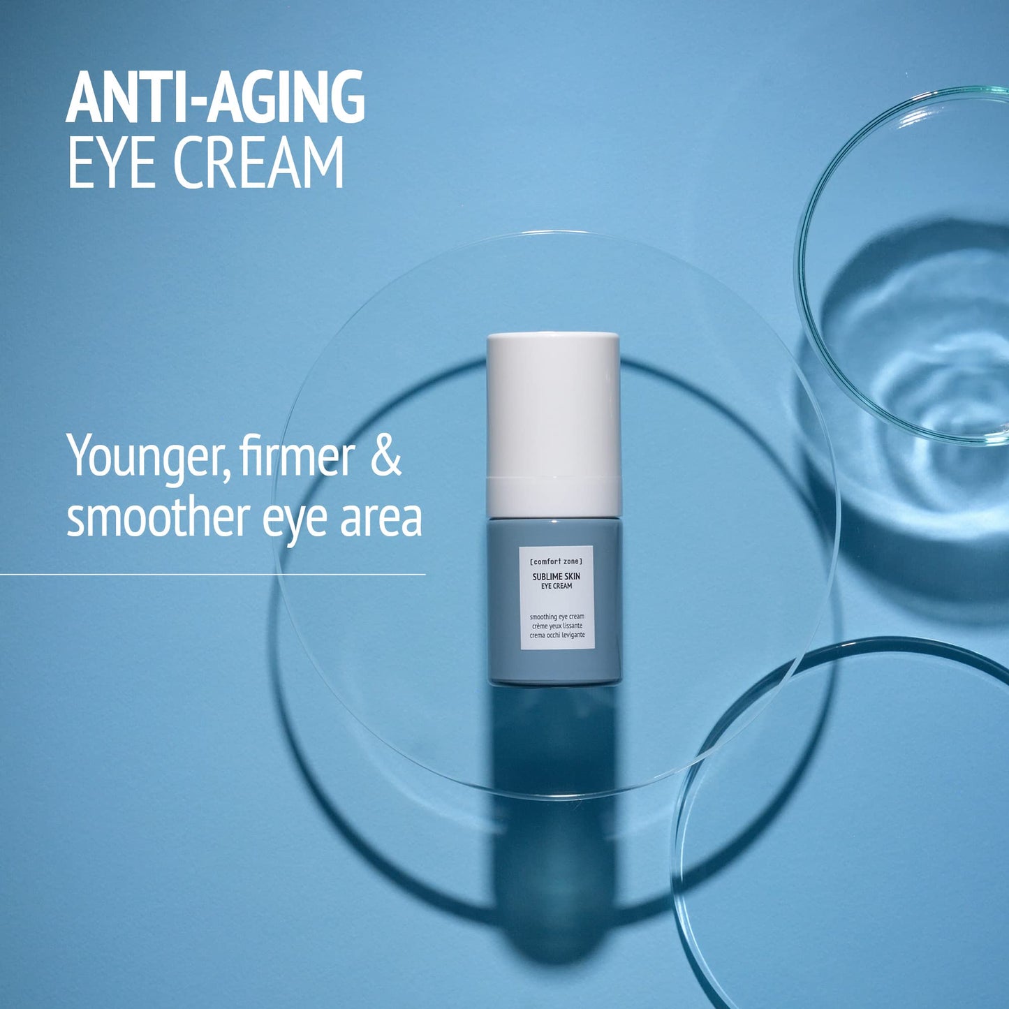 [ comfort zone ] Sublime Skin Firming & Brightening Under Eye Duo, with Eye Patches (6 count) and Eye Cream (15ml), to Firm, Refresh and Reduce Puffiness Under Eyes, (2 Piece Set)