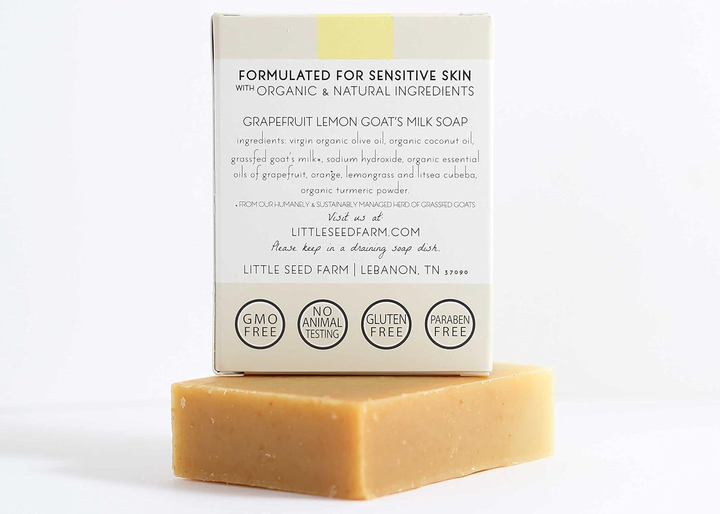 Little Seed Farm Organic Goat’s Milk Soap – 3 Pack of Rosemary Mint Exfoliating Body Bars – Natural, Handmade, Cruelty Free – Energizing and Toning Scrub – Suitable for Sensitive Skin, Net Wt. 4.75oz