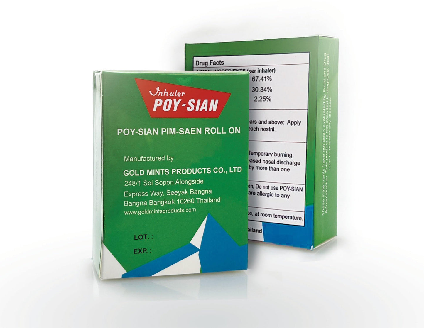 POY-SIAN Thai PIM-Saen Balm Oil 5ml Roll-On (Pack of 3)