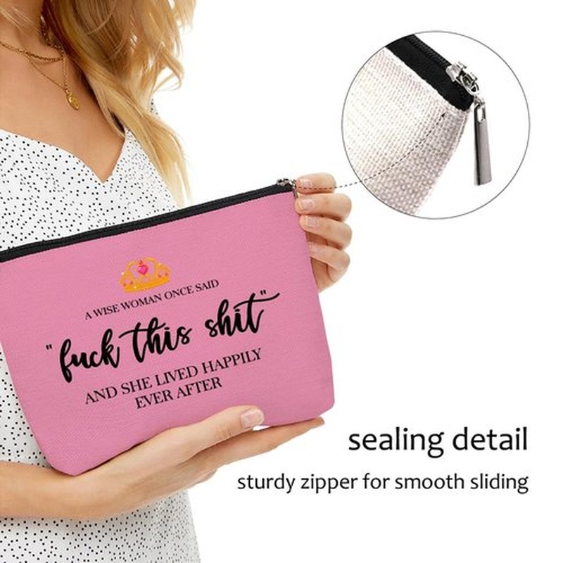 Funny Gifts for Women, Aunt, Strong Women Retirement Gifts Cool Gifts for Coworkers, Hostess Gift Ideas Gag Gifts Birthday Girls Weekend Fun Gifts Makeup Travel Bag Inspirational Cosmetic Bag