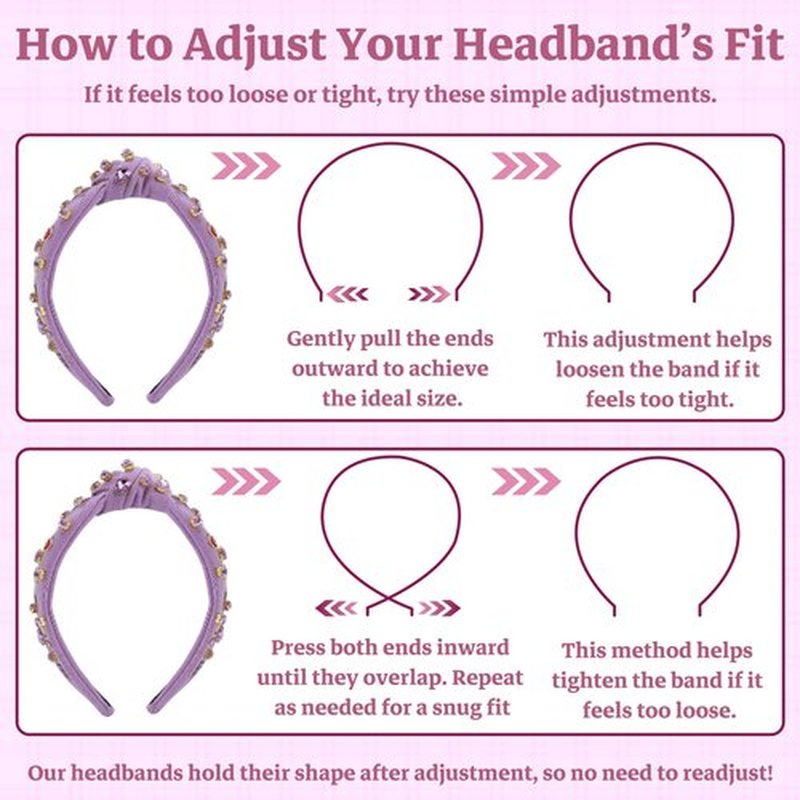 Music Jeweled Knotted Headband for Women, Guitar Red Lip Microphone Rhinestone Crystal Embellished Top Knot Hairband, Fashionable Hair Accessories for Singer Fans Birthday Concert Gift (Purple)