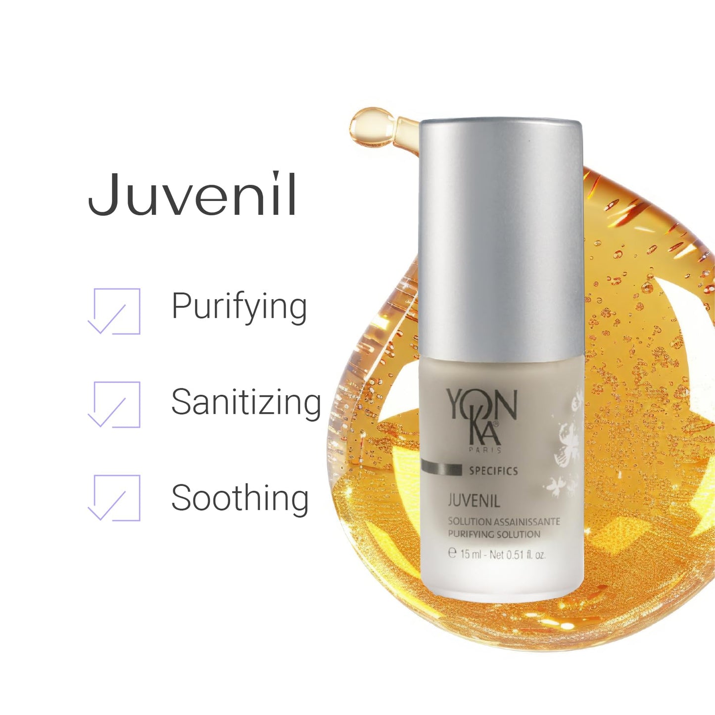 Yon-Ka Juvenil Acne Spot Treatment | Manage Breakouts and Redness with Natural Sulfur and Lactic Acid | For Adults and Teens | Paraben-Free | 0.50 fl oz