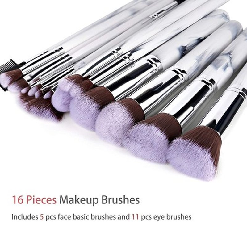 Makeup Brushes Makeup Brush Set, BESTOPE PRO Makeup Brushes Kit, 16Pcs Professional Makeup Brush Set for Eye and Face, Foundation Powder Concealers Blush Eyeshadow Brush Make UP Brushes Kit Marble