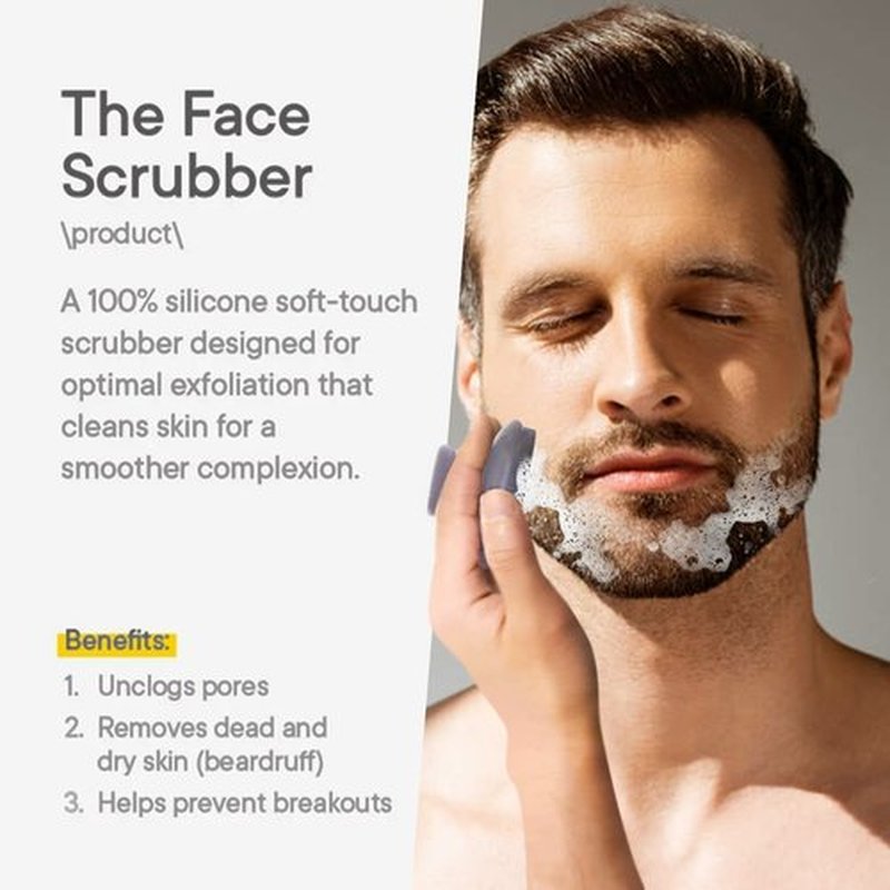 VWMYQ Face Scrubber Face Scrubber for Men Facial Cleansing Brush Silicone Face Wash Brush Manual Waterproof Cleansing Skin Care Face Brushes for Cleansing and Exfoliating (Gray)