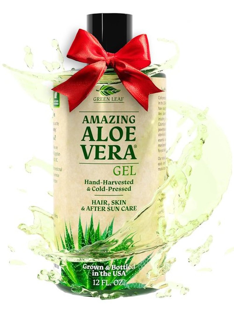 Aloe Vera Gel For Face & Hair Care, Freshly Cut 100% Pure Aloe - Premium Quality, USA Grown, Vegan, Unscented - Natural Sunburn Relief, Skin Care, Face & Hair Care