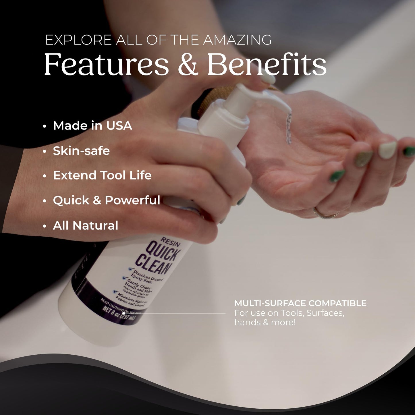 Promise Epoxy, Resin Quick Clean 8 Oz, Ideal for Removing Uncured Resin