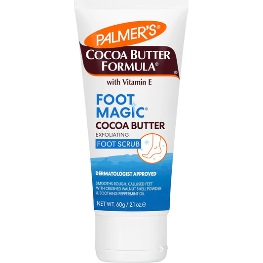 Palmer's Cocoa Butter Foot Magic - Exfoliating Foot Scrub with Vitamin E for Dry, Cracked Feet | 2.1 Ounce