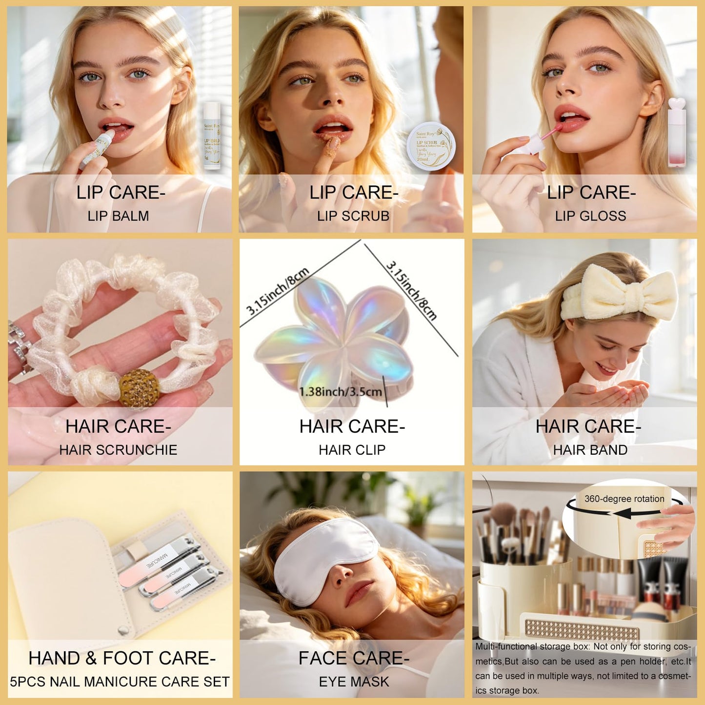 23Pcs Bath and Body Vanilla YLANG YLANG Gifts for Women, Spa Gift Basket