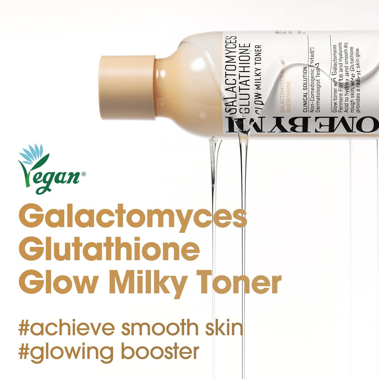 SOME BY MI Galactomyces Glutathione Glow Milky Toner - 6.76Oz, 200ml - Hydrating Korean Milky and Rice Toner with Glutathione & Vitamin C for Smooth, Radiant Skin - Korean Skin Care