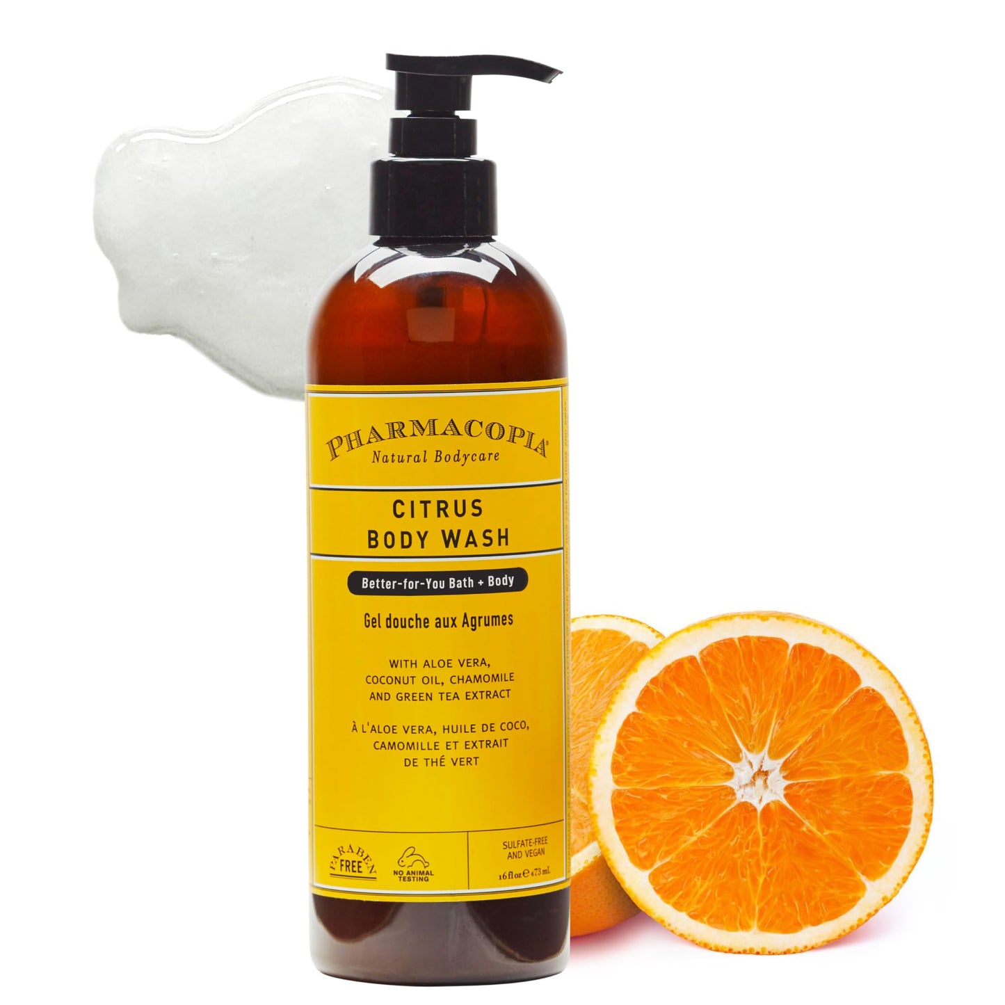 Pharmacopia Body Wash – Moisturizing Shower Gel with Natural & Organic Ingredients – Vegan Bodywash for Men & Women, 16 oz