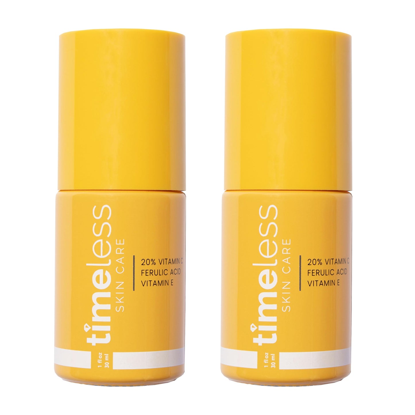 Timeless Skin Care Vitamin C Serum with Vitamin E & Ferulic Acid - Brightening Serum - for Oily & Dry Skin - Fragrance-Free 1 oz (Pack of 2)