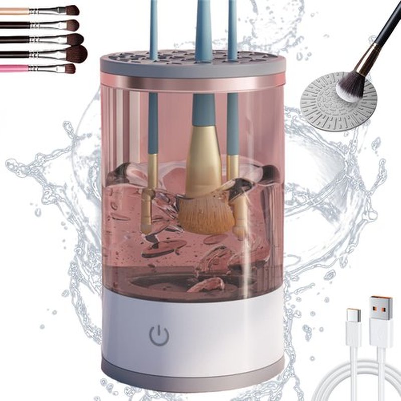 Beauty Swirl Cosmetic Brush Cleaner, The Cozy Luna Brush Cleaner, Rechargeable Makeup Brush Cleaner Machine, Automatic Electric Make Up Brush Cleaner (1 PC)