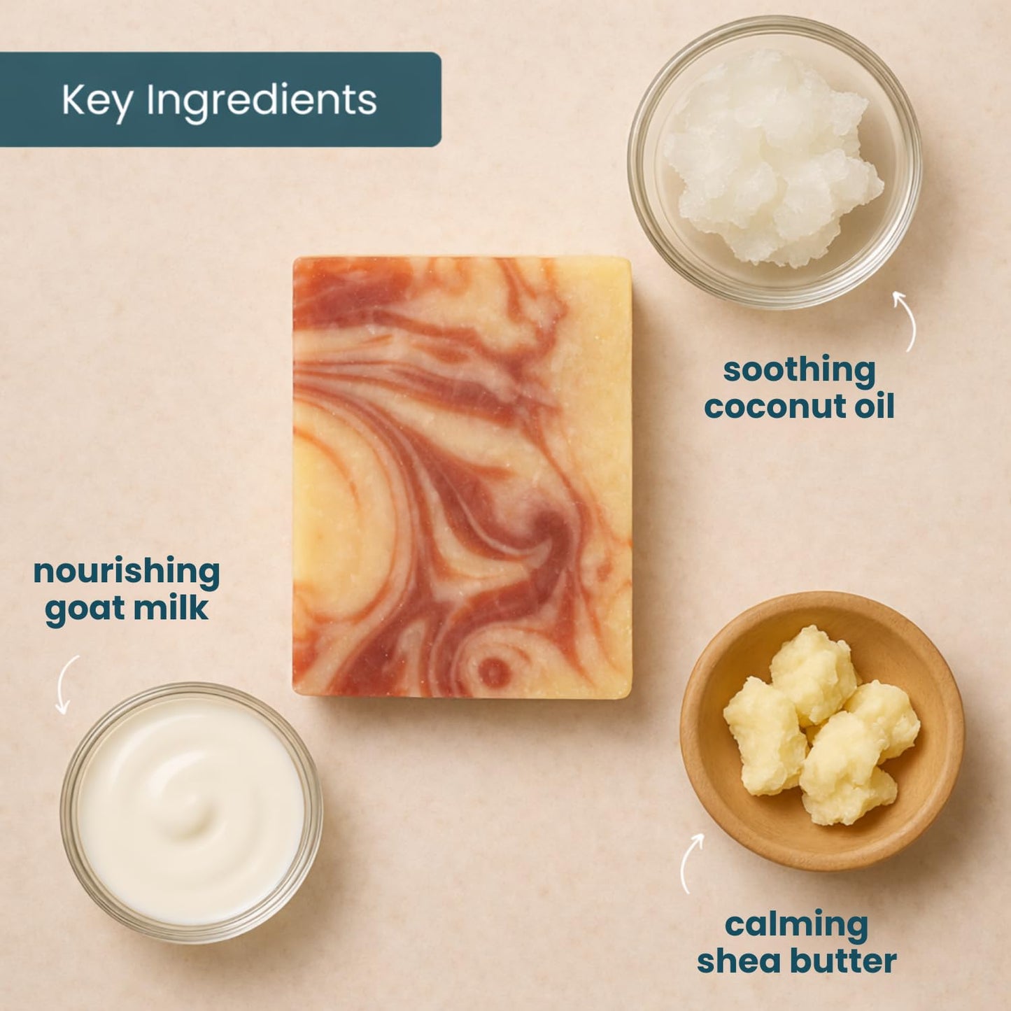 Way Natural Goat Milk Soap Bar, Cherry Almond (3 Pack) - Premium, Handmade w/Real Milk in USA - Hand & Body Goat Soap - Dry Skin, Gentle, No Dyes - (Large, 5oz)