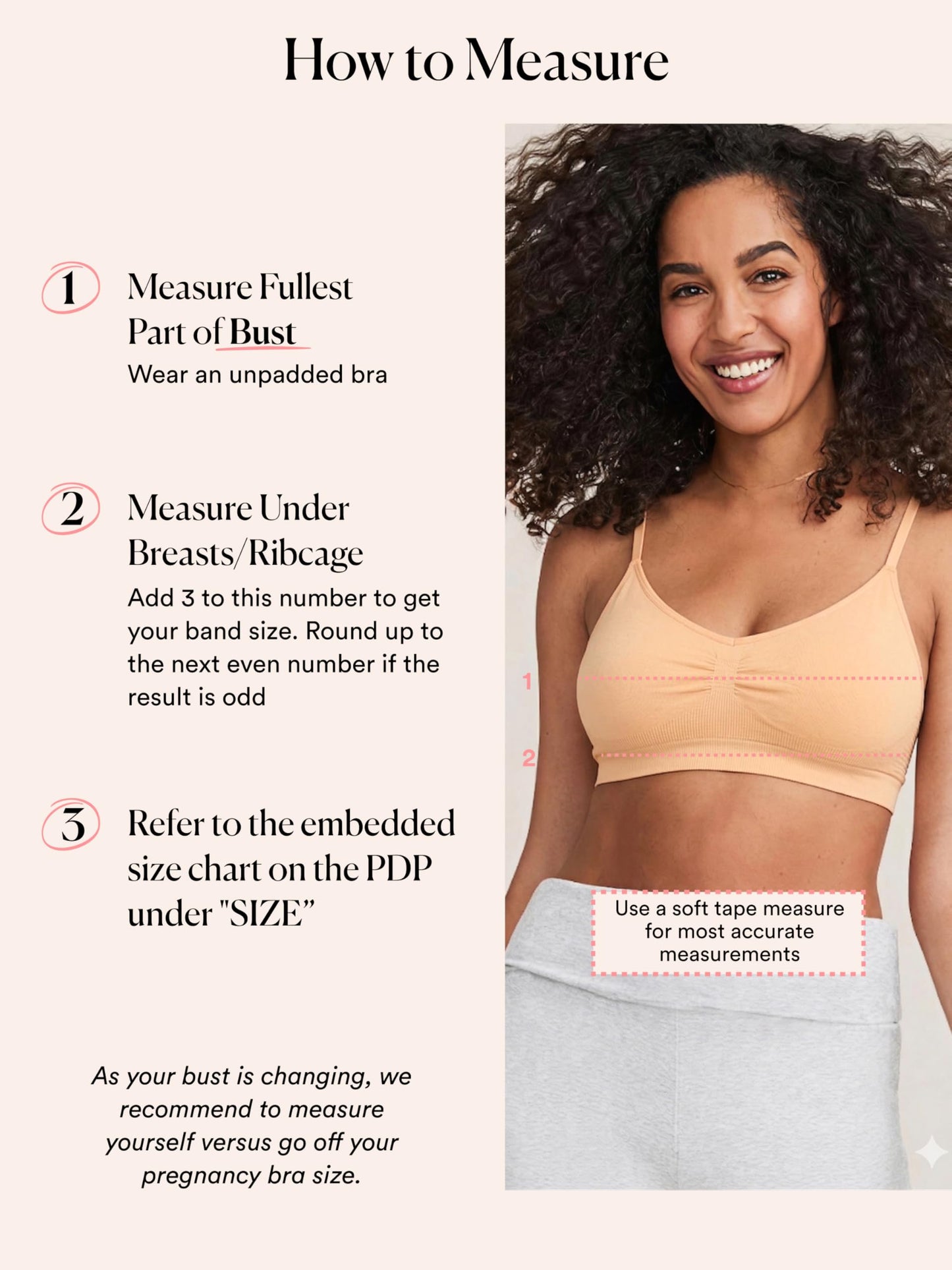 HATCH The All-Tri Maternity & Nursing Bra, Seamless & Wireless with Pull-Down Design & Adjustable Straps, Sand, X-Large