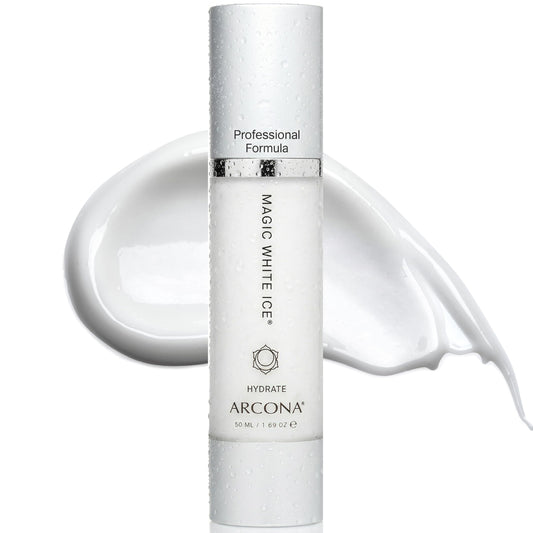 ARCONA Magic White Ice - Daily Hyaluronic Acid Moisturizer, 1.69 Fl Oz | Oil Free Moisturizer with White Cranberry, Organic Aloe, Tea Tree, Vitamin C & Glyercin