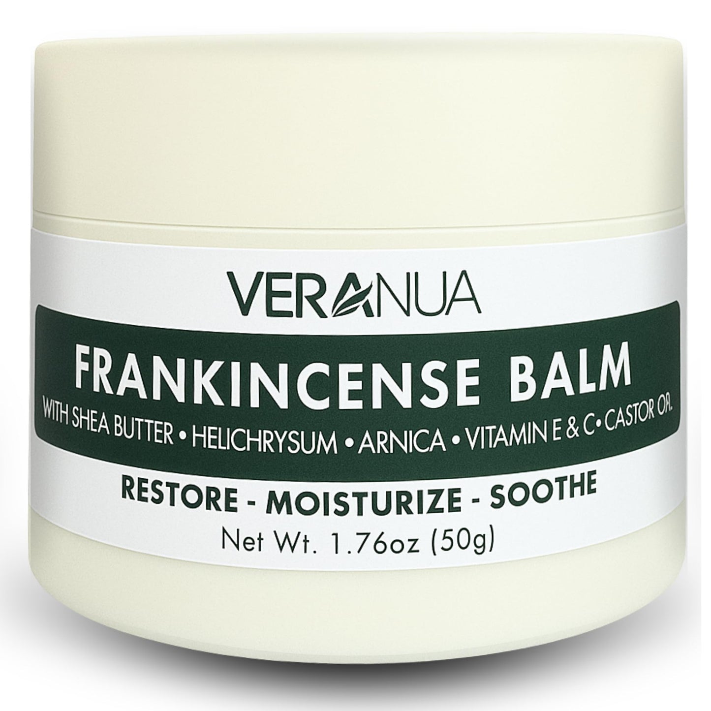 VeraNua Frankincense Balm - With Organic Shea Butter, Arnica, Vitamin E & C, Helichrysum, Beeswax, Jojoba & Castor Oil, Mango & Cocoa Butter – Moisturizes Skin & Relieves Muscle & Joint Discomfort