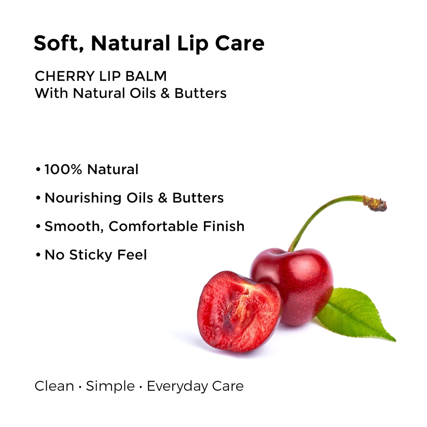 Cherry Lip Balm | Sheer Cherry Tint | Natural Lip Balm & Moisturizing Care with Shea Butter, Cocoa Butter, Beeswax & Almond Oil | Hydrating Lip Balm for Soft, Smooth & Healthy Lips | L6 KØØZMETIK