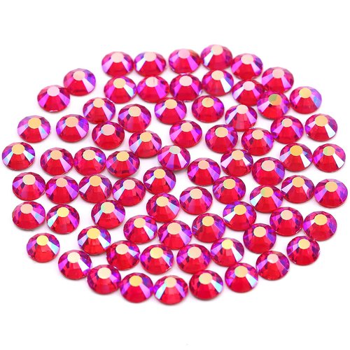 Novani Crystal Rhinestones, Flatback Loose Gemstones 1440pcs Glass Rhinestones for Clothes Shoes Crafts Makeup Nail Art and DIY Decorations(SS20, Light Siam AB)