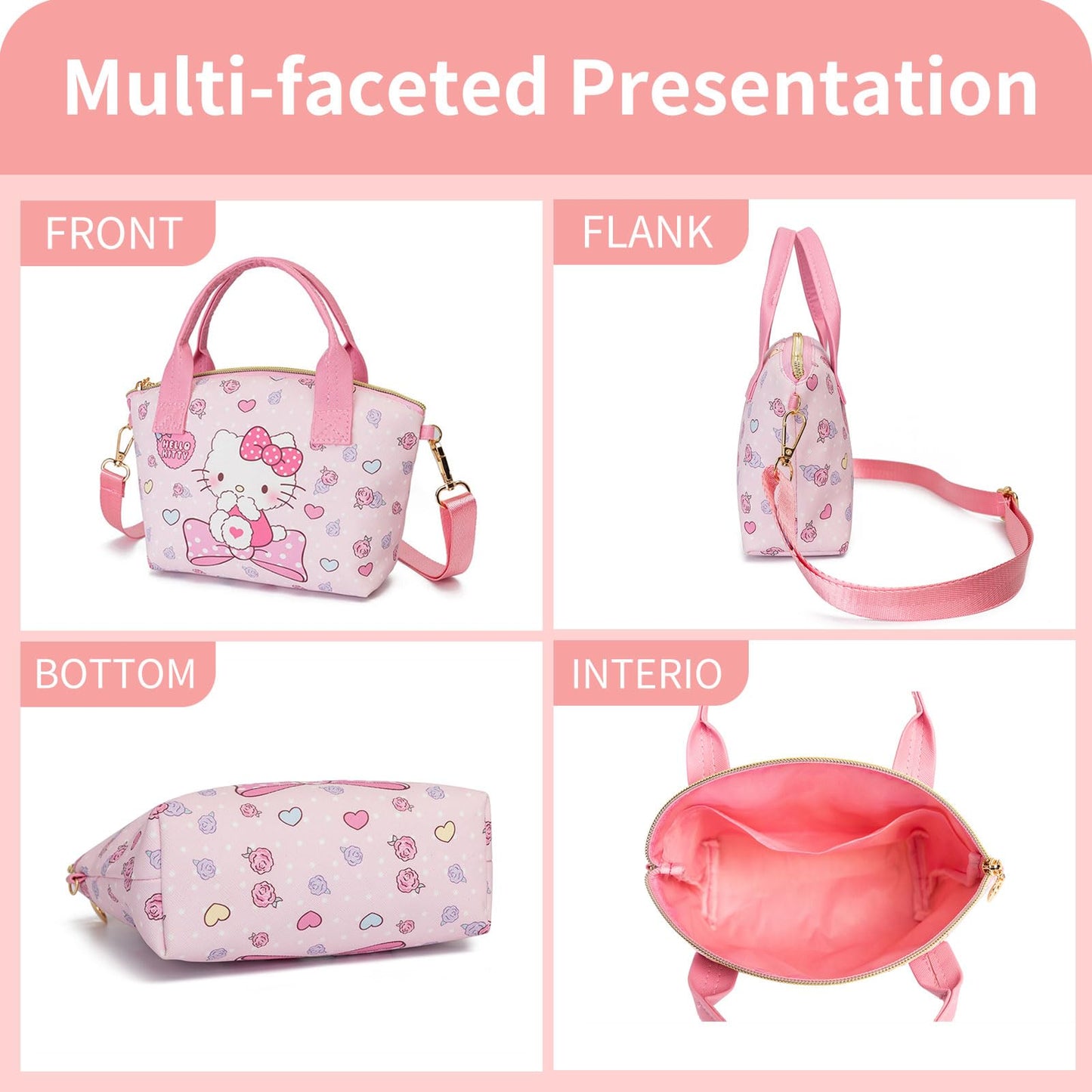 TradWloth Cute Mini Purse Crossbody, Soft PU Leather Messenger Shoulder Bag Cartoon Handbag, 2Pcs