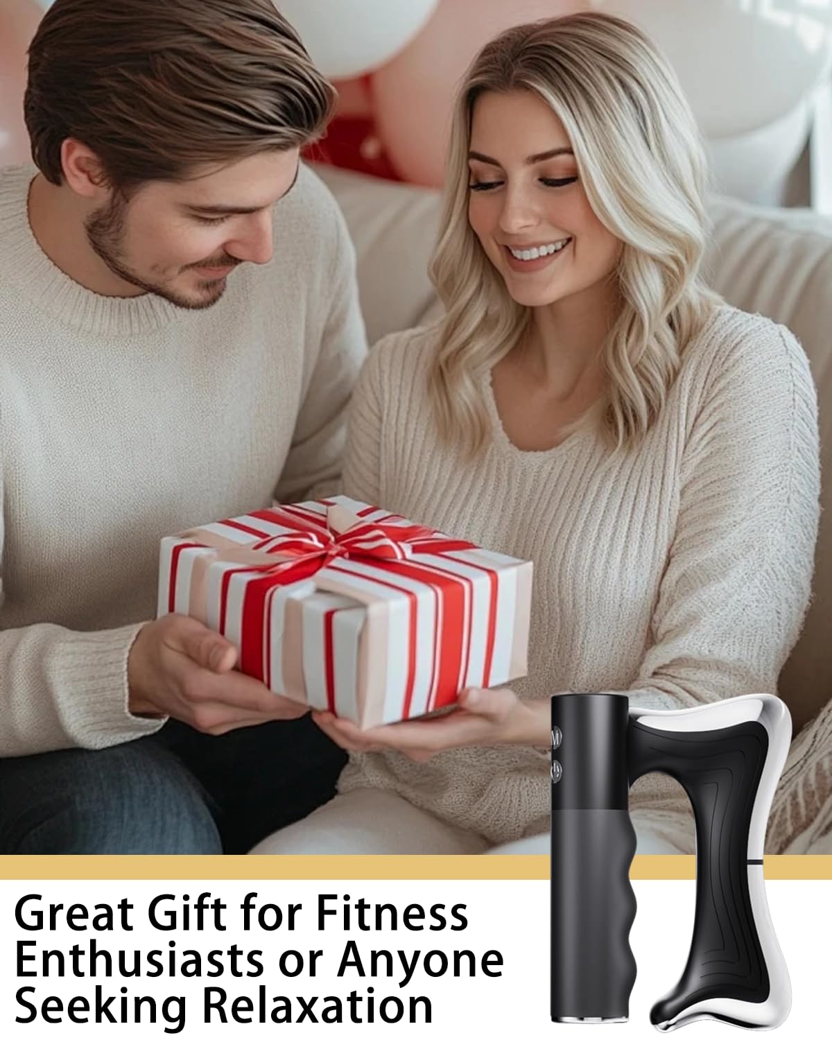 Heated Muscle Scraper Tool, Electric Full Body Contouring Device, Gua Sha Massager and Fascia Knife for Deep Tissue Relaxation, Portable Arm Leg Back Neck Waist Care with LED Display