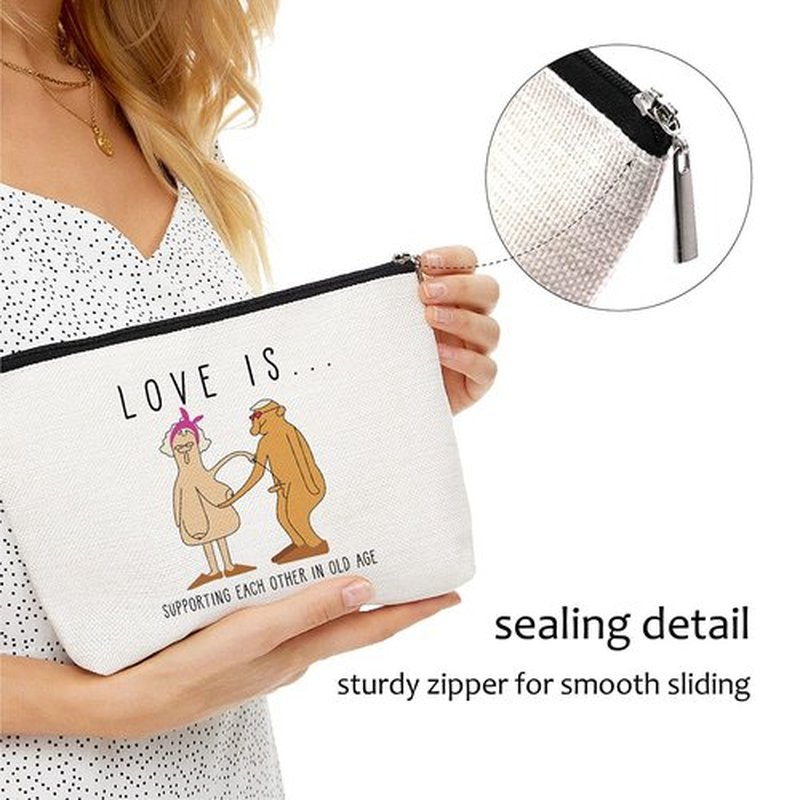 Fun Gifts for Her, 10th 15th 20th 25th 30th 35th 40th 45th 50th 55th 60th 70th 80th 90th Anniversary, Anniversary Wedding Gifts for Wife - Makeup Travel Case, Makeup Bag Gifts