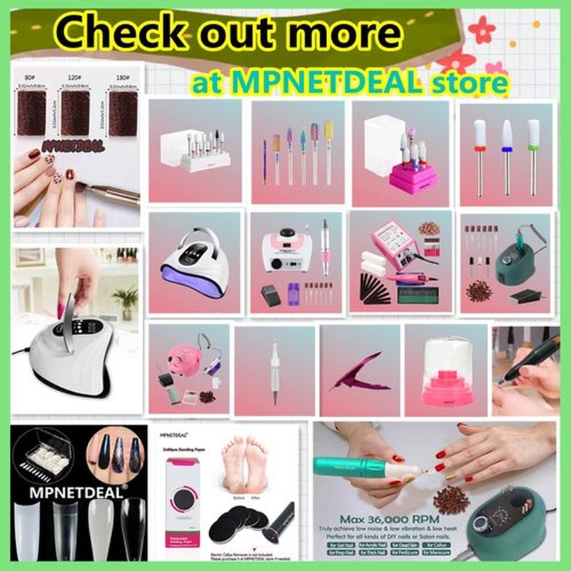 Electric Nail Drill Mpnetdeal Nail Drill Machine Nail File e File Drill Set Kit for Acrylic Nails Gel Nail Glazing Nail Drill Nail Art Polisher Sets Glazing Nail Drill Grinder Manicure Pedicure(Pink)