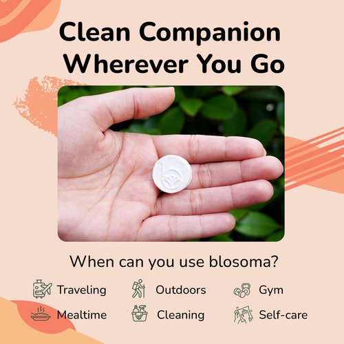Peach Moisturizing Compressed Towel, Disposable Mini Tablets Cotton Coin Tissue, Water Activated Rejuvenating Towels for Travel, Camping, Gym, Home Portable Hand Wipe (Pack of 50)