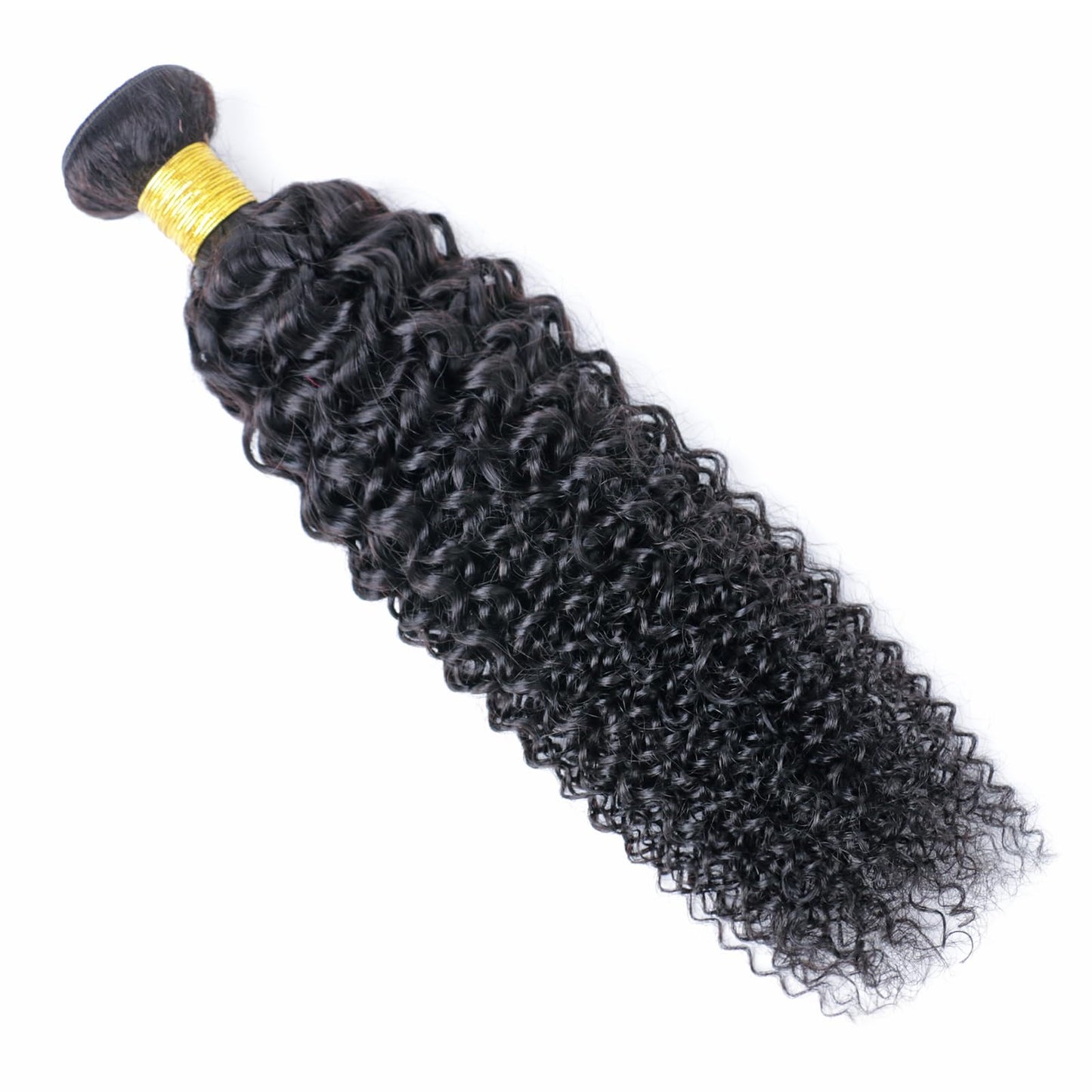 Viyaviya Kinky Curly Human Hair Bundles Thick Weave Virgin Full Head Natural Black Color Can Be Dyed 1 Bundle 100g 28 Inch One Bundles 100% Unprocessed Extensions