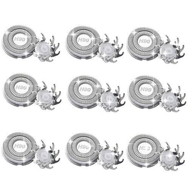 SH90 Replacement Head Compatible with Philips Norelco Series 9000(S9xxx) /8000(S8xxx),Double Blades for norelco 9000 Replacement Heads-9 Pack