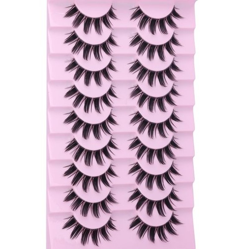 Manga Lashes False Eyelashes Anime Lashes for Cosplay 16mm Spiky Lashes Thick Volume Fake Lashes Chinese Asian Makeup Lashes Pack by ALPHONSE