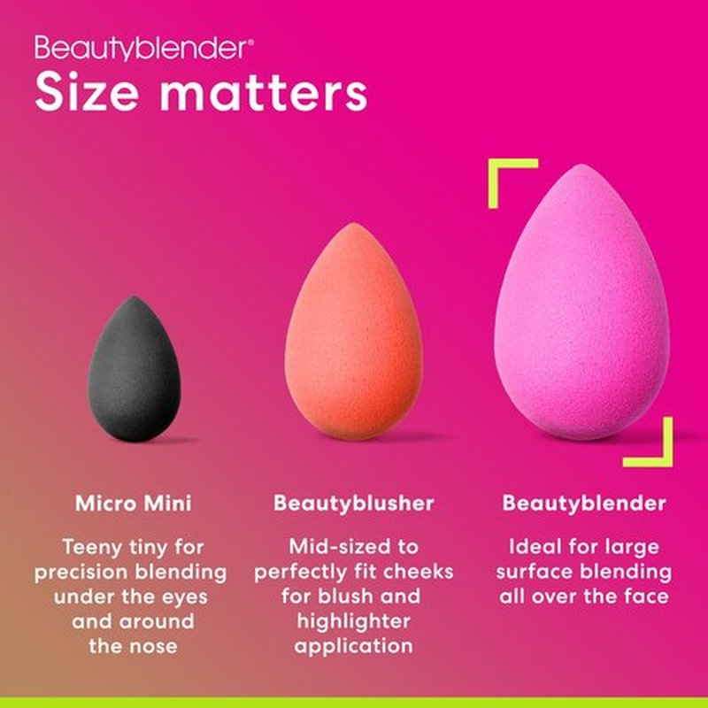Beautyblender® | Original Pink + Nude Beauty Blender 2-Piece Bundle for Blending Foundations, Powders, and Creams, Super-Soft Foam for Streak-Free Application, Made in the USA, Reusable, Washable