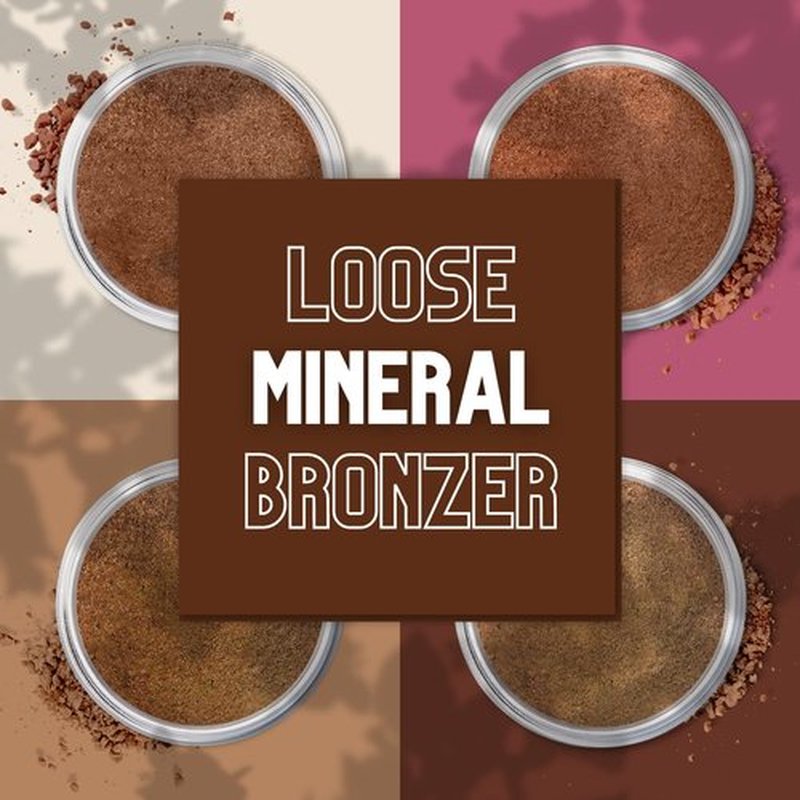 Giselle Cosmetics Sex on the Beach Loose Powder Mineral Makeup Bronzer Maquillaje Countour Highlighter for Face Natural Organic Glow
