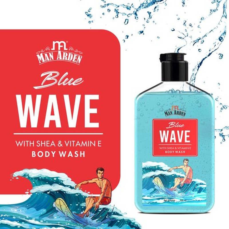 Man Arden Blue Wave Luxury Body Wash Infused With Shea Butter & Vitamin E, 250ml