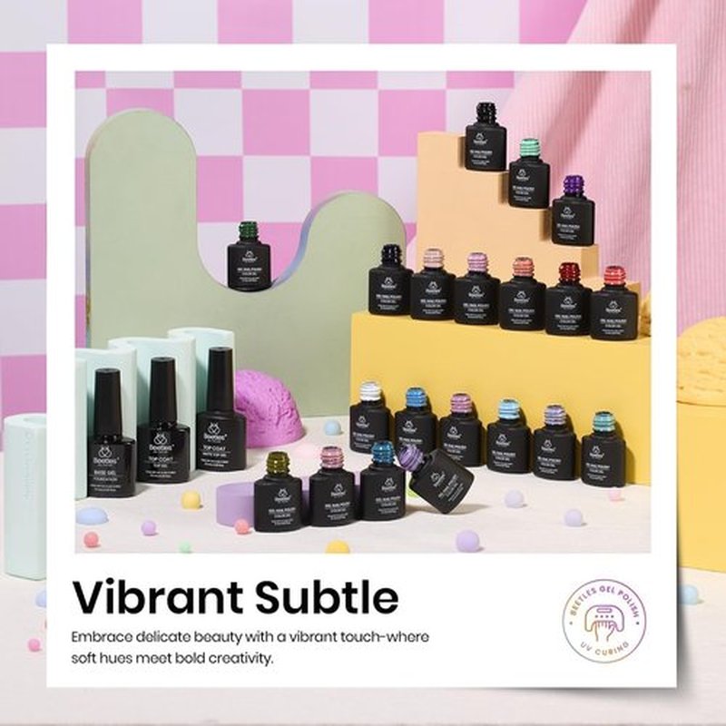 Beetles Gel Nail Polish Set, 20 Colors White Black Nude Gel Nail Polish with Gel Base Coat Matte&Glossy Gel Top Coat Trendy Colors Uv LED Lamp New Year Gel Nail Polish Gift for Women