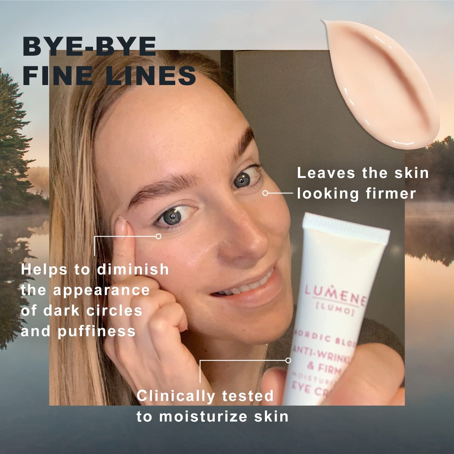 Lumene Nordic Bloom Anti-Wrinkle Firming Moisturizing Eye Cream 0.5 fl oz