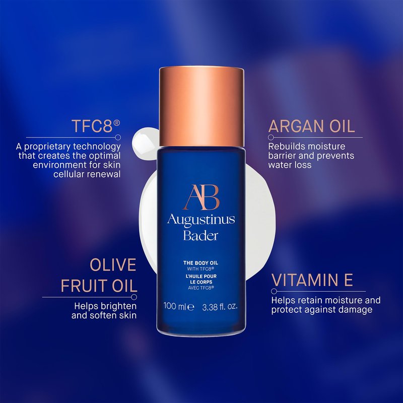 Augustinus Bader The Body Oil – Luxury Hydrating & Nourishing Body Oil – Smooths, Softens & Restores Dry Skin – Lightweight, Fast-Absorbing Formula – Fragrance-Free, Vegan – 100 ml / 3.4 fl oz