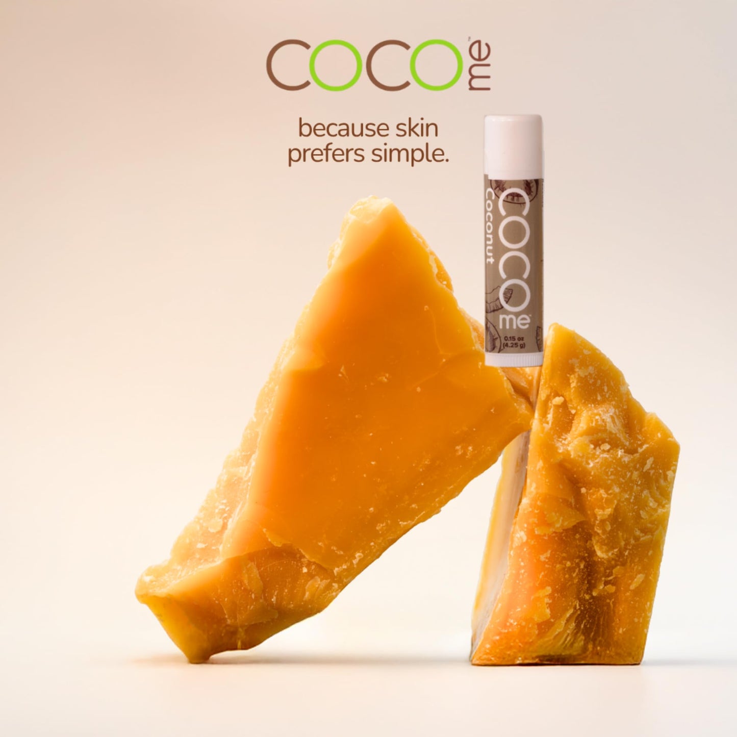 CoCo Me Coconut Beeswax Lip Balm – Organic Lip Balm with Virgin Coconut Oil & Beeswax - Natural Lip Balms & Moisturizers for Deep Lip Protection, Repair & Hydration All Day Long - 0.15oz - 6 Pack