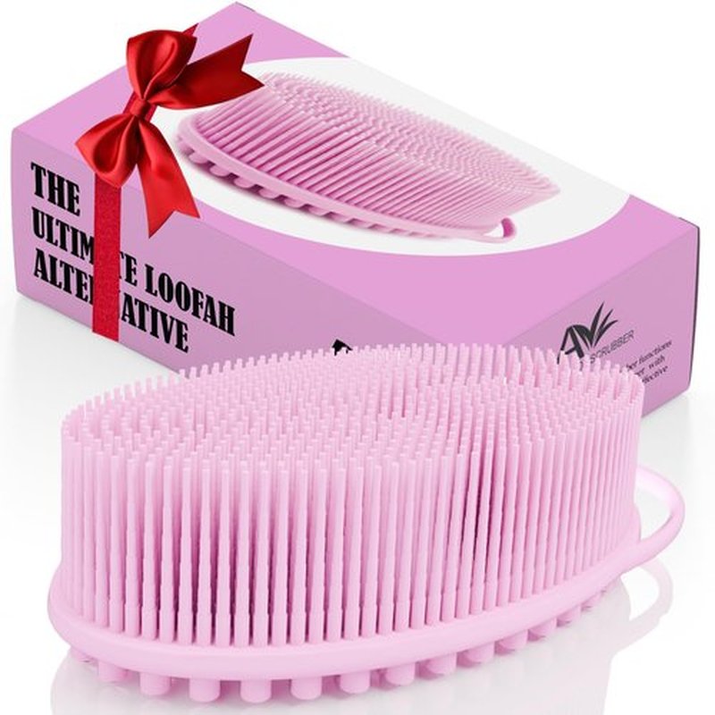 Avilana Silicone Body Scrubber – Dual-Sided Silicone Loofah for Shower, Body Scrubber for Men & Women, Gentle Loofa Alternative, Easy-to-Clean Silicone Body Scrubber Exfoliator