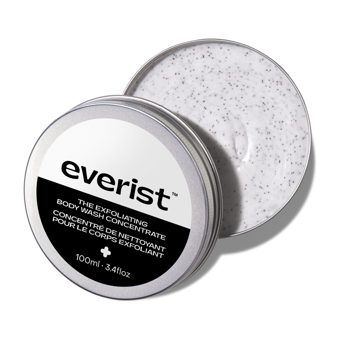 Everist Exfoliating Body Wash Concentrate – Waterless Cream Cleanser with Aloe Vera, Glycerin & Natural Buffers – Gentle Daily Exfoliation, Skin Barrier Protective, Vegan, Plant‑Based - 3.4 fl oz TIN