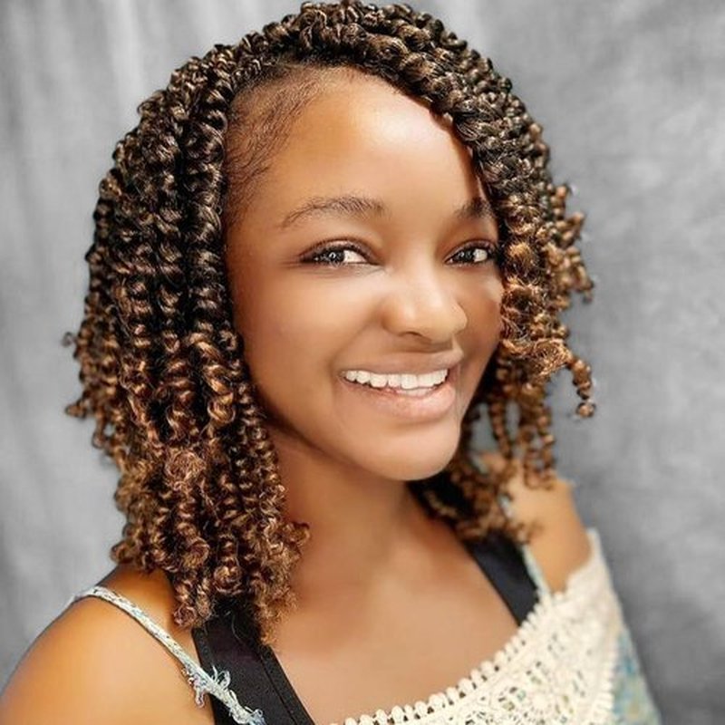 Pre Passion Twist Crochet Hair: Water Wave Pre Looped Crochet Twist Hair 8 Inch Pre Twist Passion Twist Hair 1B/30