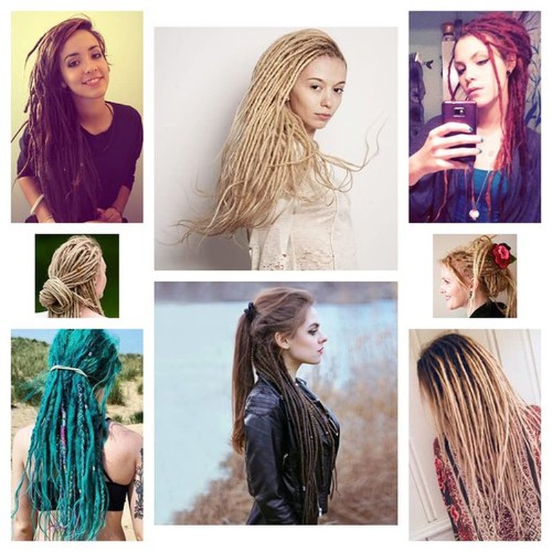 20 Inch Thin 0.6cm Dreadlock Extensions Soft Handmade Synthetic Dreads SE Brown to Blonde Braids Dreads Locs Extension 20 Strands/Pack