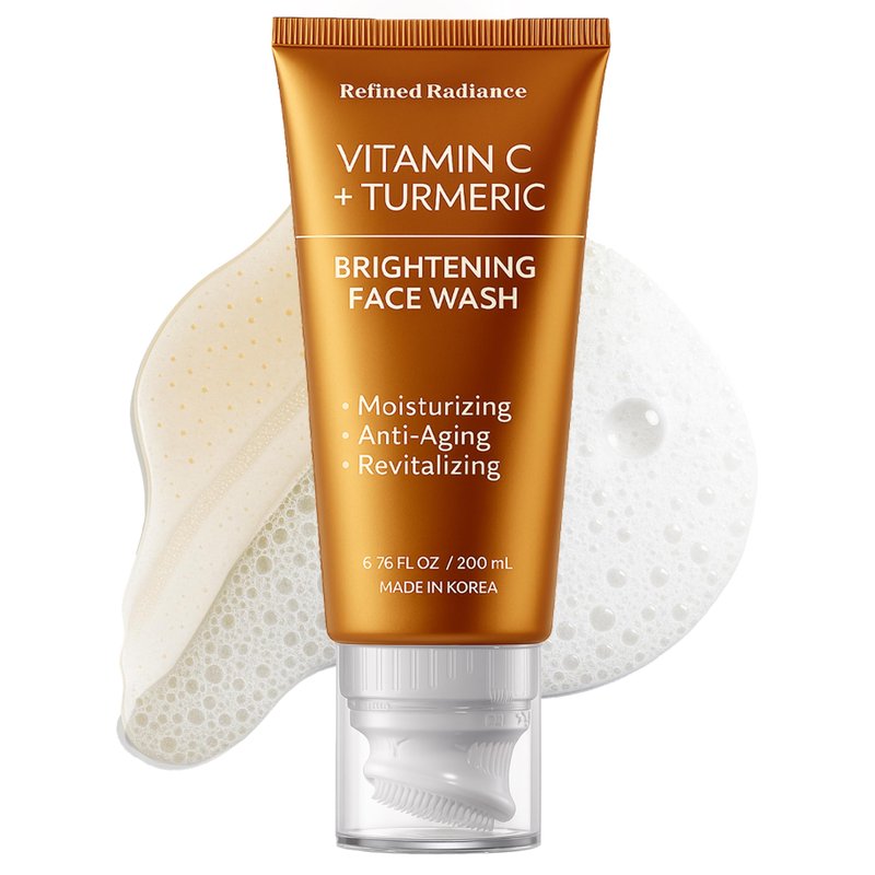 Refined Radiance Hyaluronic Acid & Collagen Face Wash – Dermatologist Tested, Anti-Aging, Korean Skin Care, Hydrates Firms Soothes – Clean, Vegan, Gentle Facial Cleanser for Dry Sensitive Skin, 200 ML