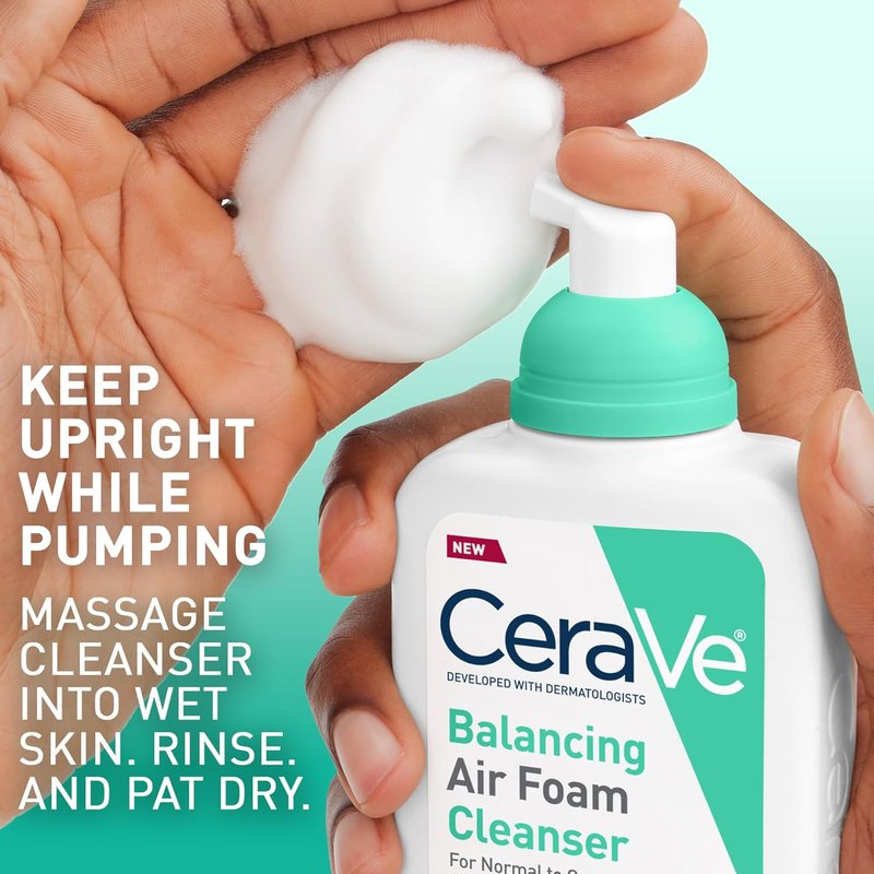CeraVe Foaming Facial Cleanser for Combination Skin - 8HR Oil Control & 24HR Hydration | 8oz, Fragrance-Free, Non-Comedogenic