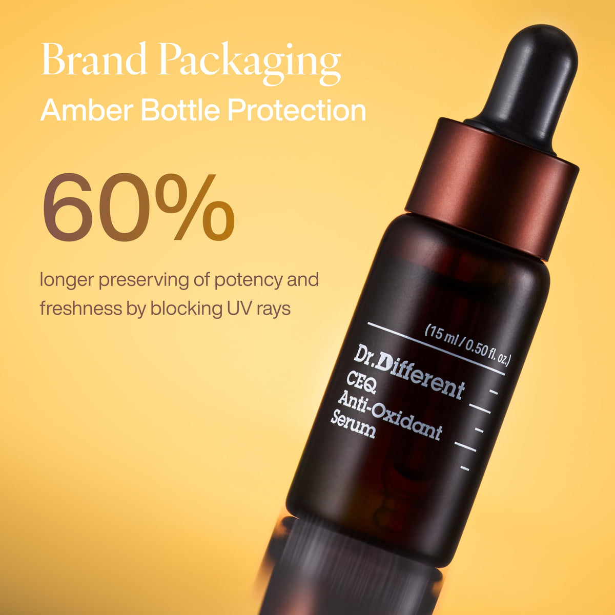 Dr.Different CEQ Anti-Oxidant Serum | Vitamin C Serum For Face with Vitamin E & CoQ10 | Tone-Evening & Anti-Aging Serum for Dark Spots, Fine lines & Wrinkles | Korean Skincare | 0.5 fl oz, 15ml