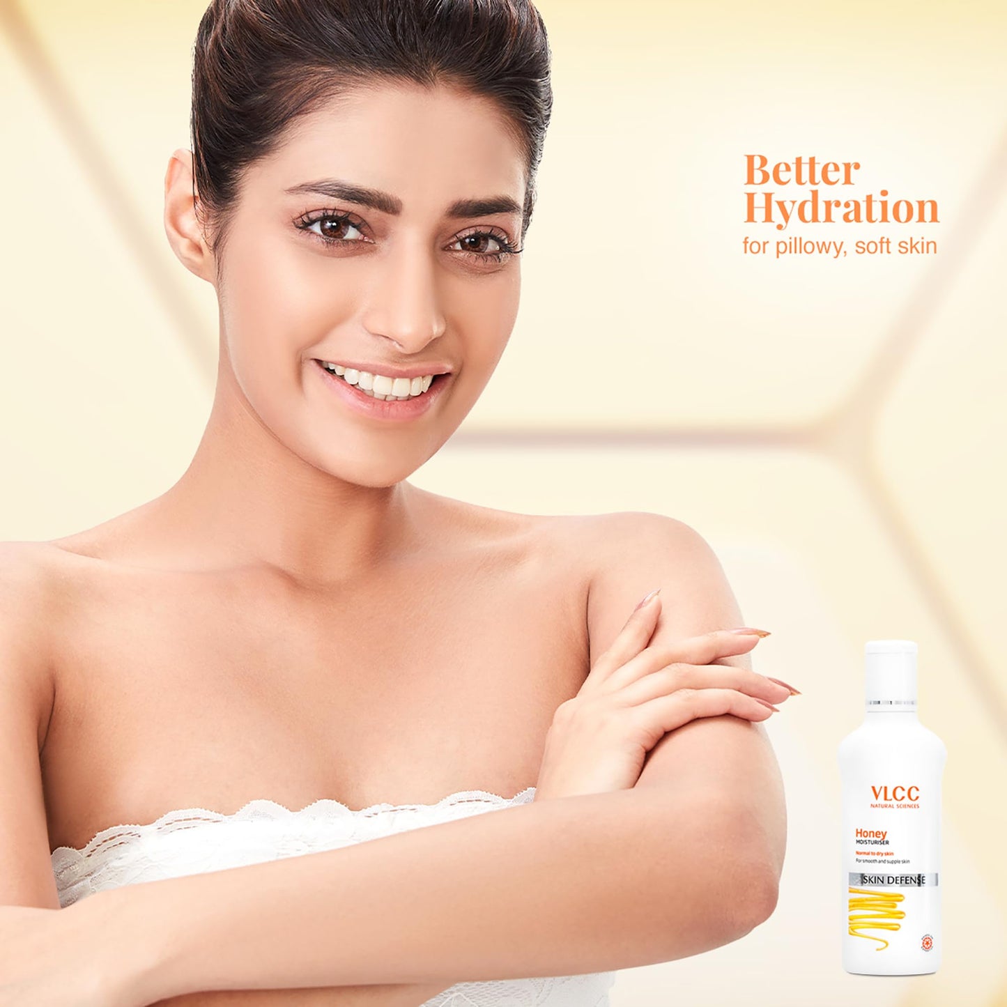VLCC Honey Moisturizer - Lightweight Body Moisturizer with Shea Butter and Aloe Vera - Non Greasy Body Lotion for Soft Skin - 3.38 oz