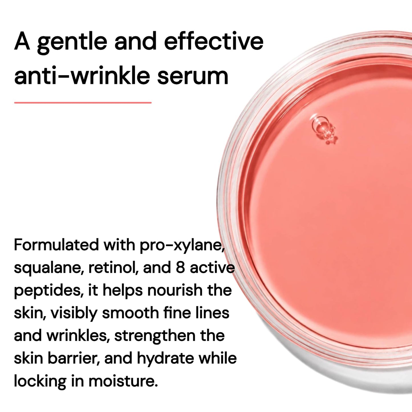 Retinol 1 + Pro-Xylane 5 Anti-Wrinkle & Firming Serum — Formulated with Squalane 8 Active Peptides, moisturiser Anti-Aging Firmness, Diminishing Wrinkles and Fine Lines,1.01fl.oz.