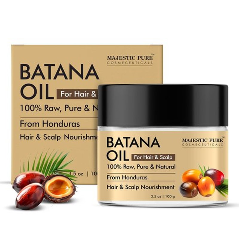 Majestic Pure Batana Butter for Hair & Scalp Nourishment, Strengthening, Nourishing, Voluminizing - Non GMO Verified, 3.5 Oz